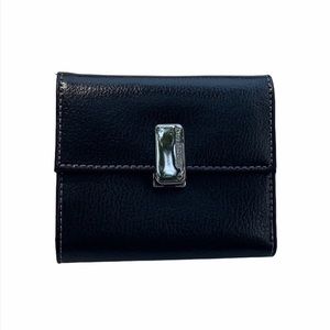Liz Claiborne small Black wallet with gold clasp